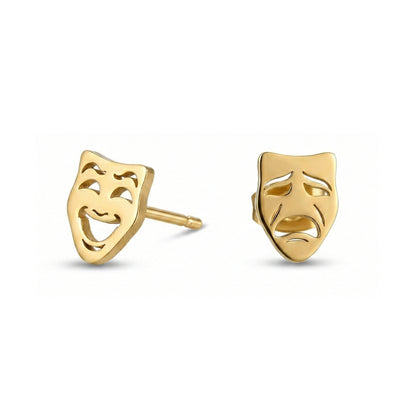 Theatre Mask Silhouette Studs | Earrings