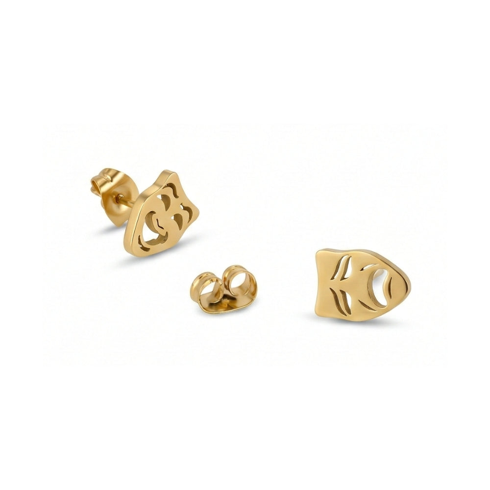 Theatre Mask Silhouette Studs | Earrings