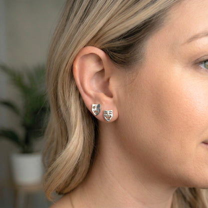 Theatre Mask Silhouette Studs | Earrings