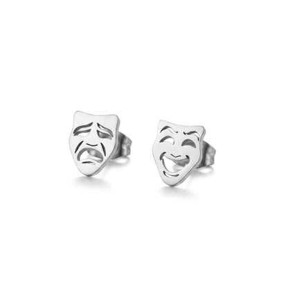 Theatre Mask Silhouette Studs | Earrings