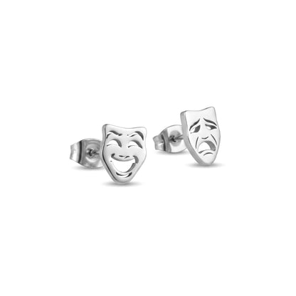 Theatre Mask Silhouette Studs | Earrings