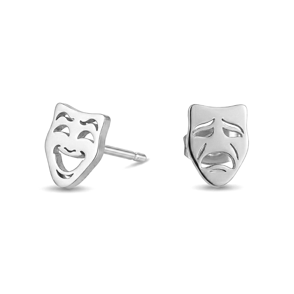 Theatre Mask Silhouette Studs | Earrings