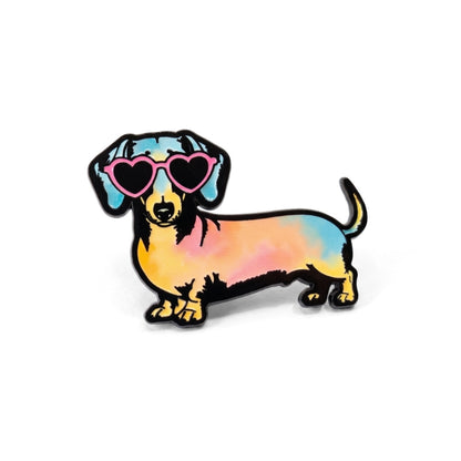 Tie Dye Wiener Dog | Collectible Pin