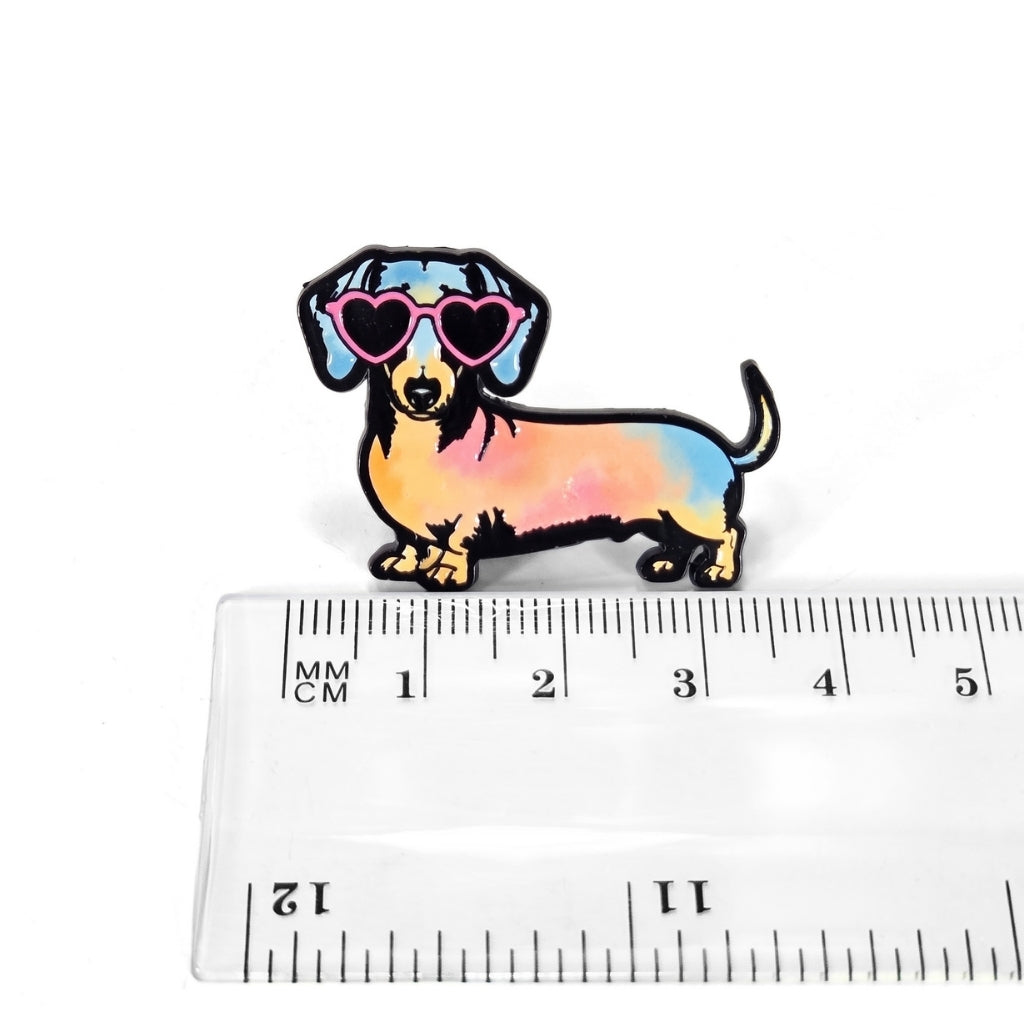 Tie Dye Wiener Dog | Collectible Pin