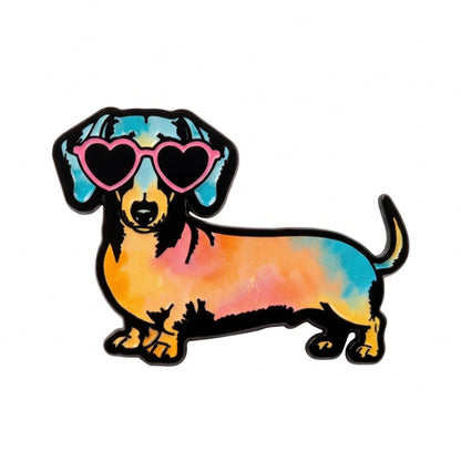 Tie Dye Wiener Dog | Collectible Pin