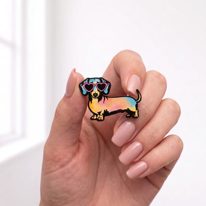 Tie Dye Wiener Dog | Collectible Pin