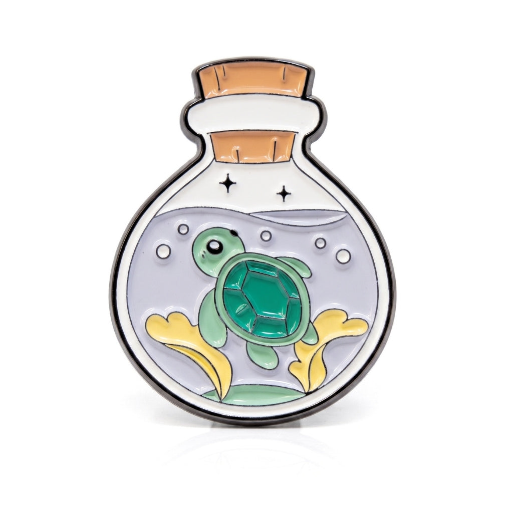 Tiny Turtle in a Bottle | Collectible Pin