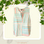 Tommy Bahama Women's Kohala Stripe 1/4 Zip Linen Tank Top Blouse [L]