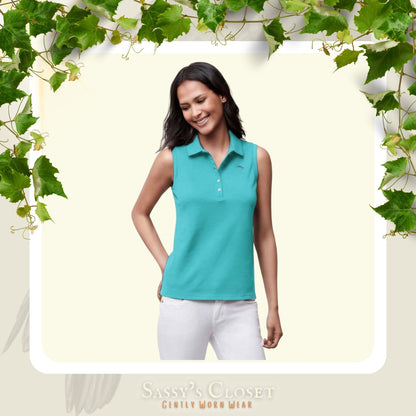 Tommy Bahama Women's Classic Paradise Sleeveless Polo [L]