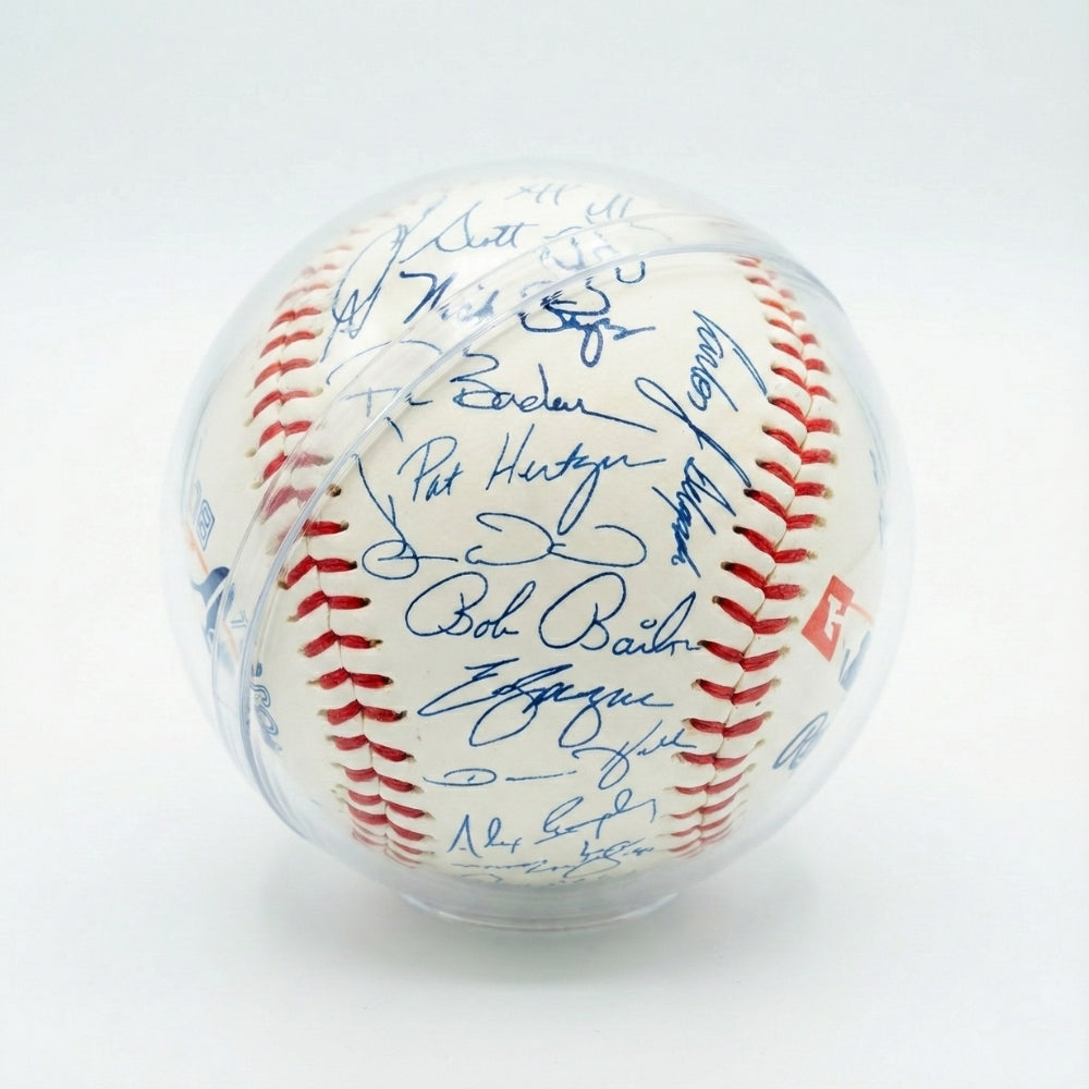 Vintage 1994 Toronto Blue Jays Team Replica Signed Baseball & Display Case