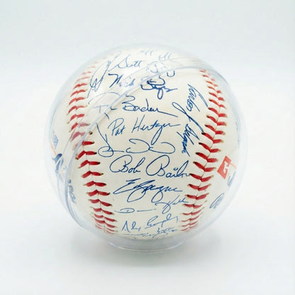 Vintage 1994 Toronto Blue Jays Team Replica Signed Baseball & Display Case