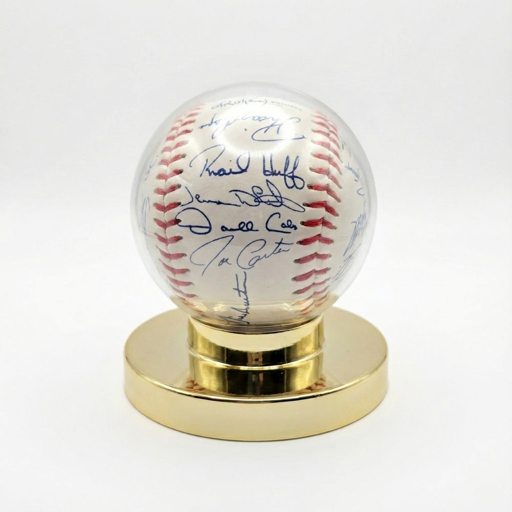 Vintage 1994 Toronto Blue Jays Team Replica Signed Baseball & Display Case