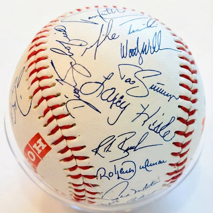 Vintage 1994 Toronto Blue Jays Team Replica Signed Baseball & Display Case