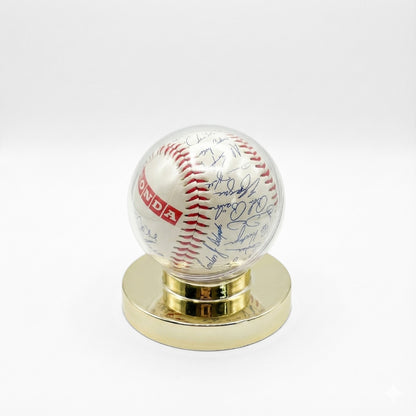 Vintage 1994 Toronto Blue Jays Team Replica Signed Baseball & Display Case