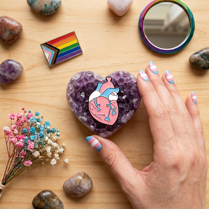 Trans-planted Heart [Pride] | Collectible Pin