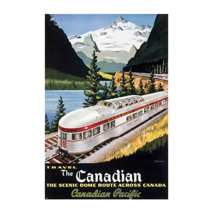 Travel the Canadian Scenic Dome Route [Vintage 1955 CP Rail Ad] | Canvas Art Print