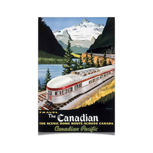 Travel the Canadian Scenic Dome Route [Vintage 1955 CP Rail Ad] | Canvas Art Print
