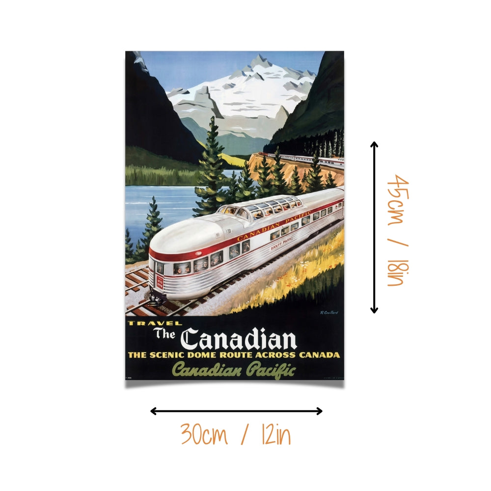 Travel the Canadian Scenic Dome Route [Vintage 1955 CP Rail Ad] | Canvas Art Print