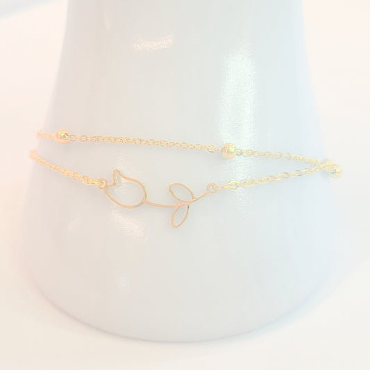 Tulip Anklet (Gold)