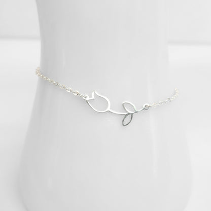 Tulip Anklet (Silver)