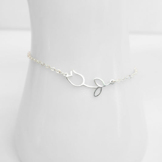 Tulip Anklet (Silver)