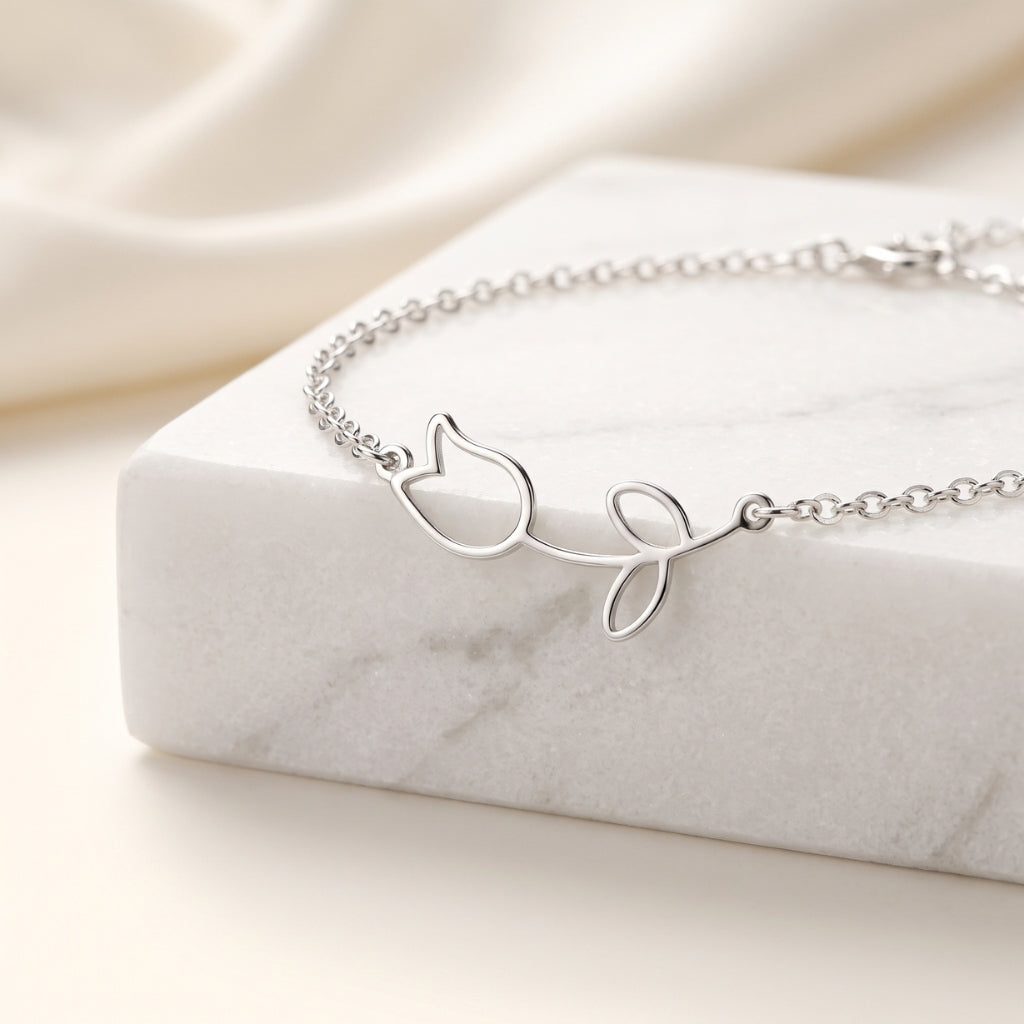Tulip Anklet (Silver)