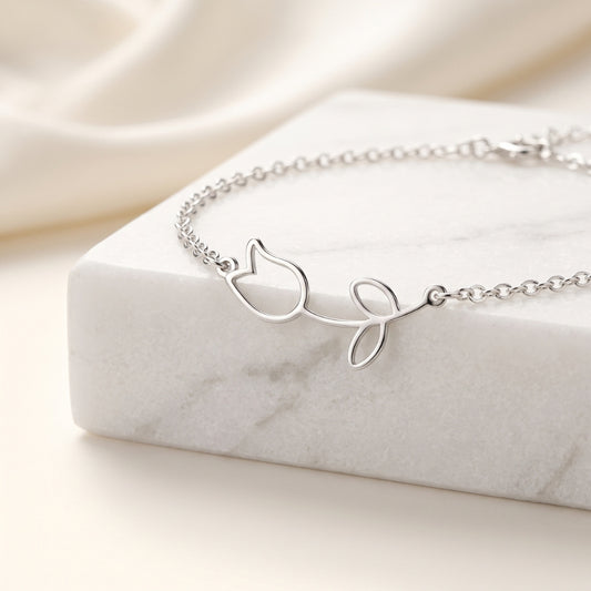 Tulip Anklet (Silver)