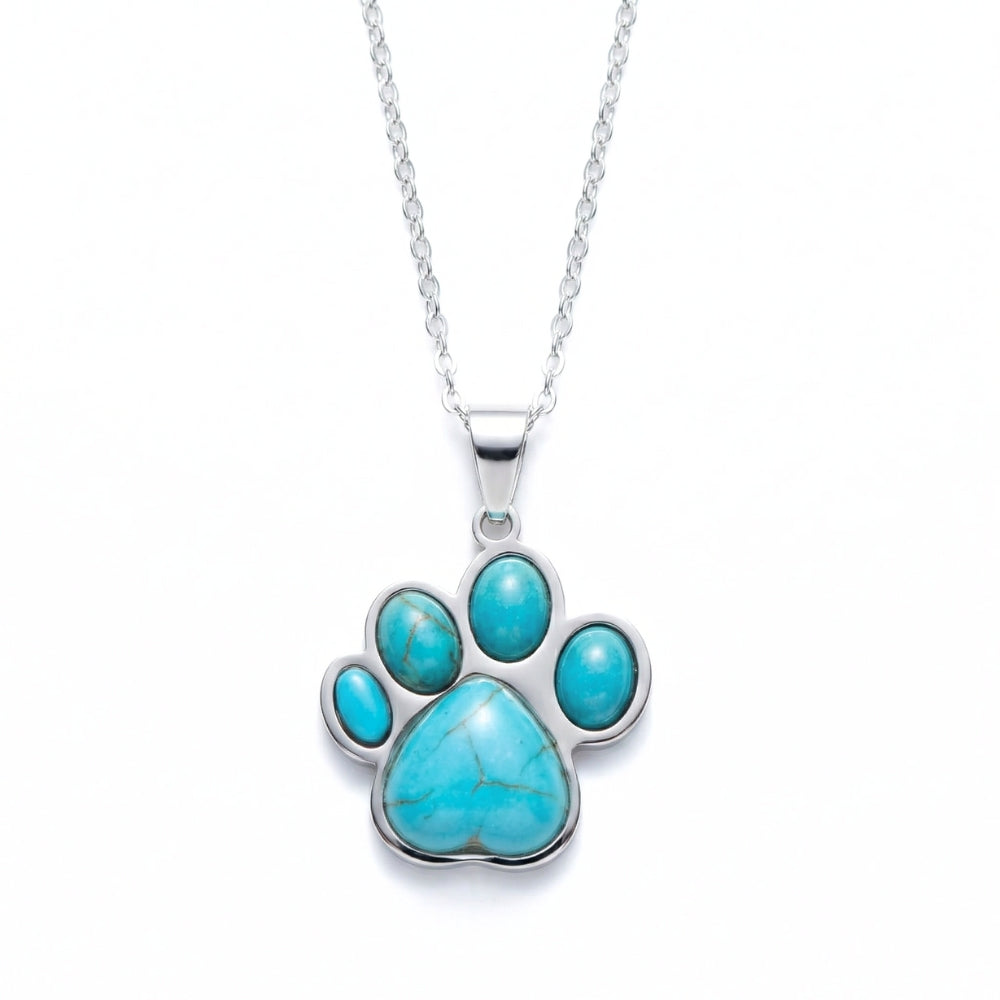 Turquoise Stone Paw | Necklace