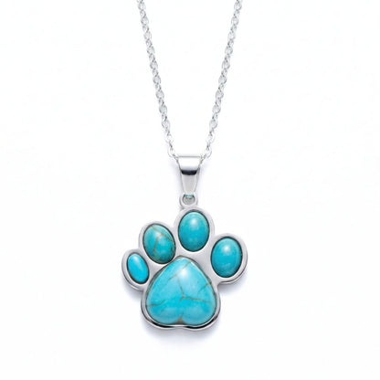 Turquoise Stone Paw | Necklace