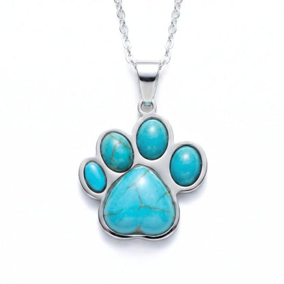 Turquoise Stone Paw | Necklace