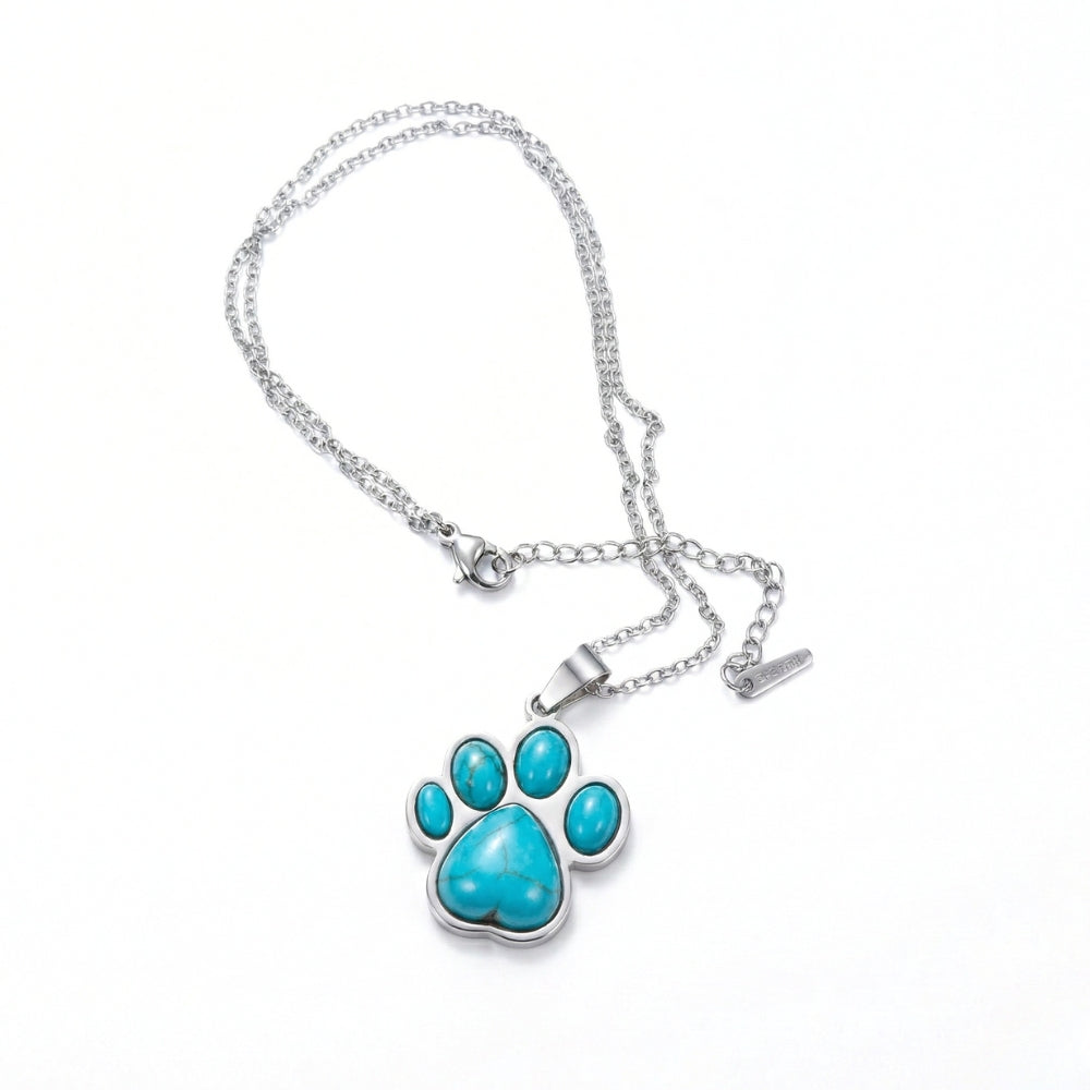 Turquoise Stone Paw | Necklace