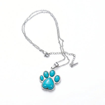 Turquoise Stone Paw | Necklace