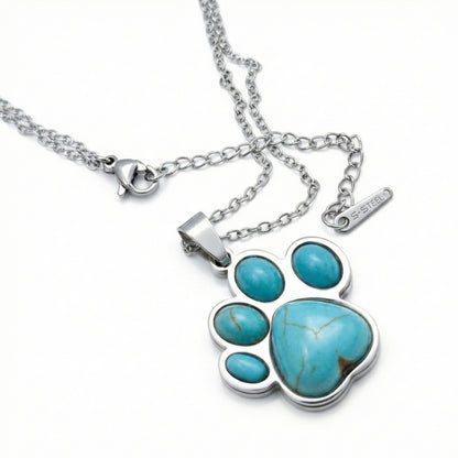 Turquoise Stone Paw | Necklace