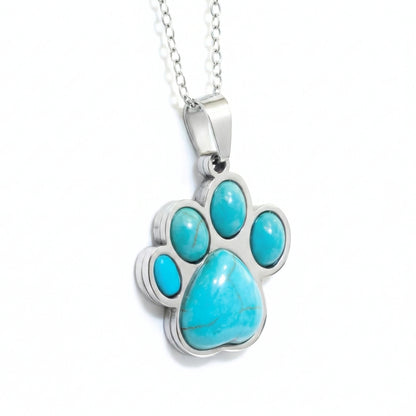 Turquoise Stone Paw | Necklace