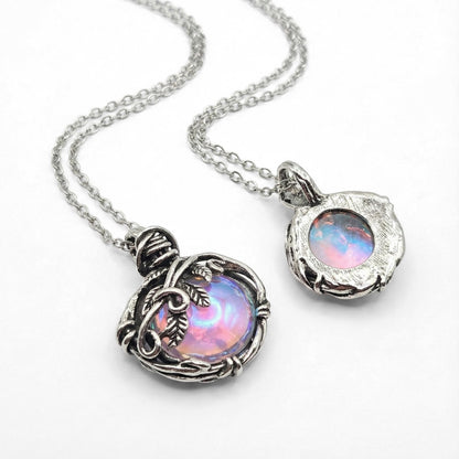 Vintage Aurora Glass Pendant | Necklace