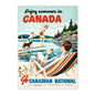 Vintage CN Rail Ad "Enjoy Summer in Canada" | Canvas Art Print
