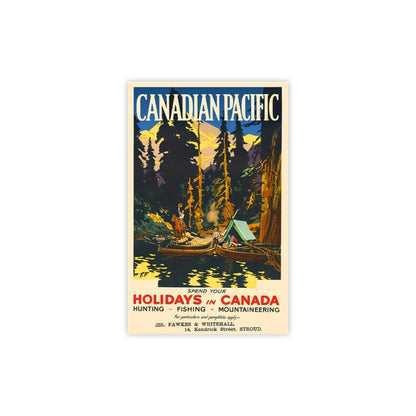 Vintage Canadian Pacific Railway Ad (Holidays in Canada) | Canvas Art Print