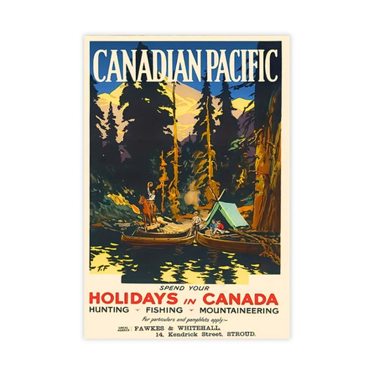 Vintage Canadian Pacific Railway Ad (Holidays in Canada) | Canvas Art Print