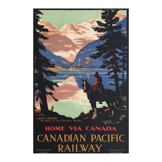 Vintage Canadian Pacific Railway Ad (Lake Louise) | Canvas Art Print