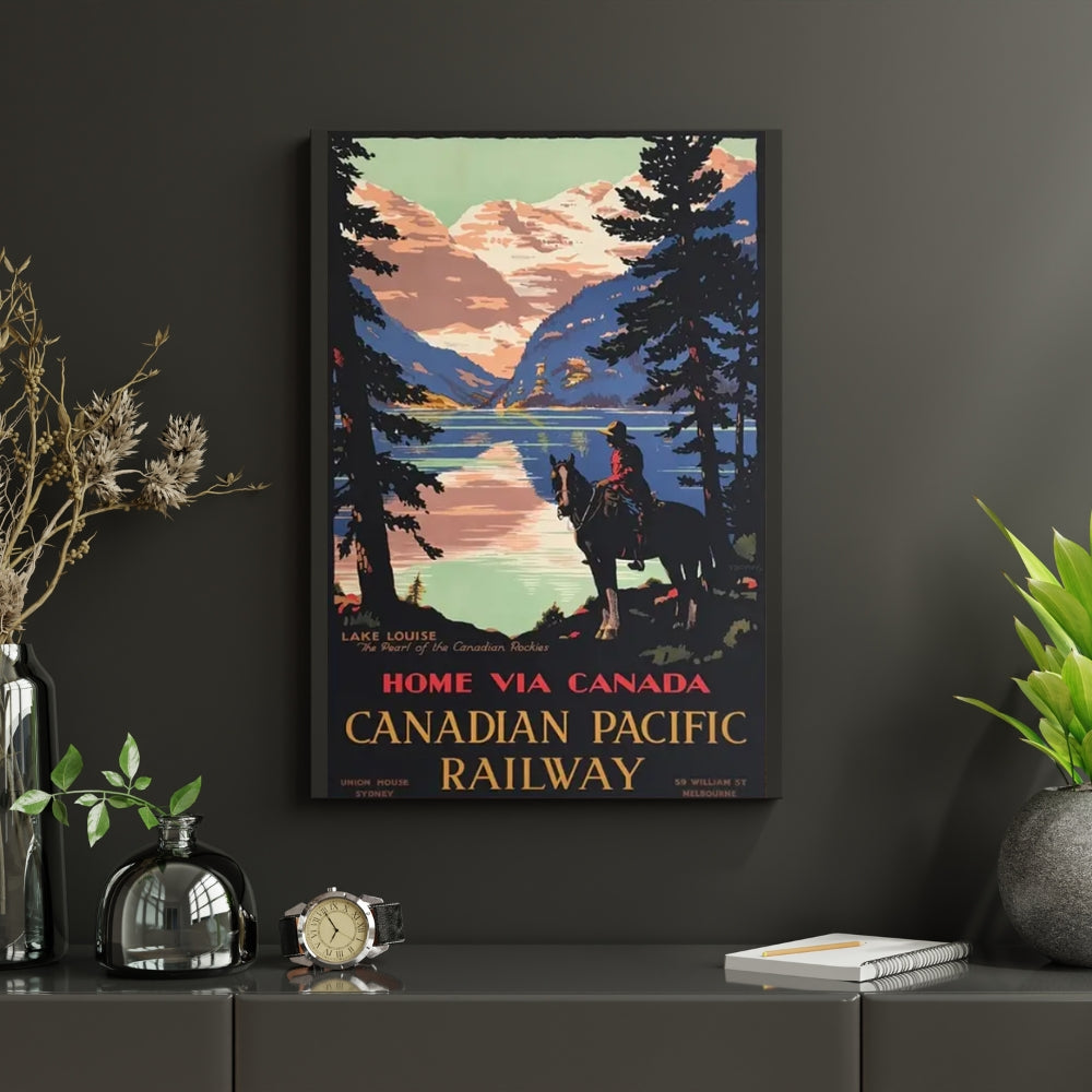 Vintage Canadian Pacific Railway Ad (Lake Louise) | Canvas Art Print