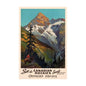 Vintage Canadian Pacific Railway Ad (Rockies) | Canvas Art Print
