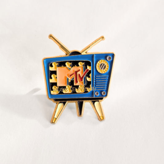 Vintage MTV TV Set | Collectible Pin