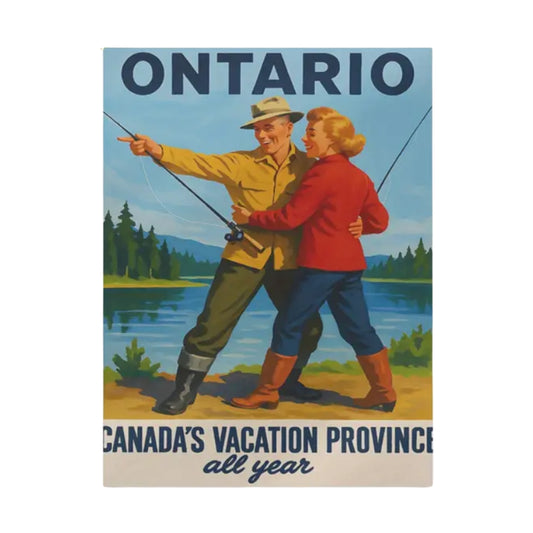 Vintage Ontario Tourism Ad | Canvas Art Print