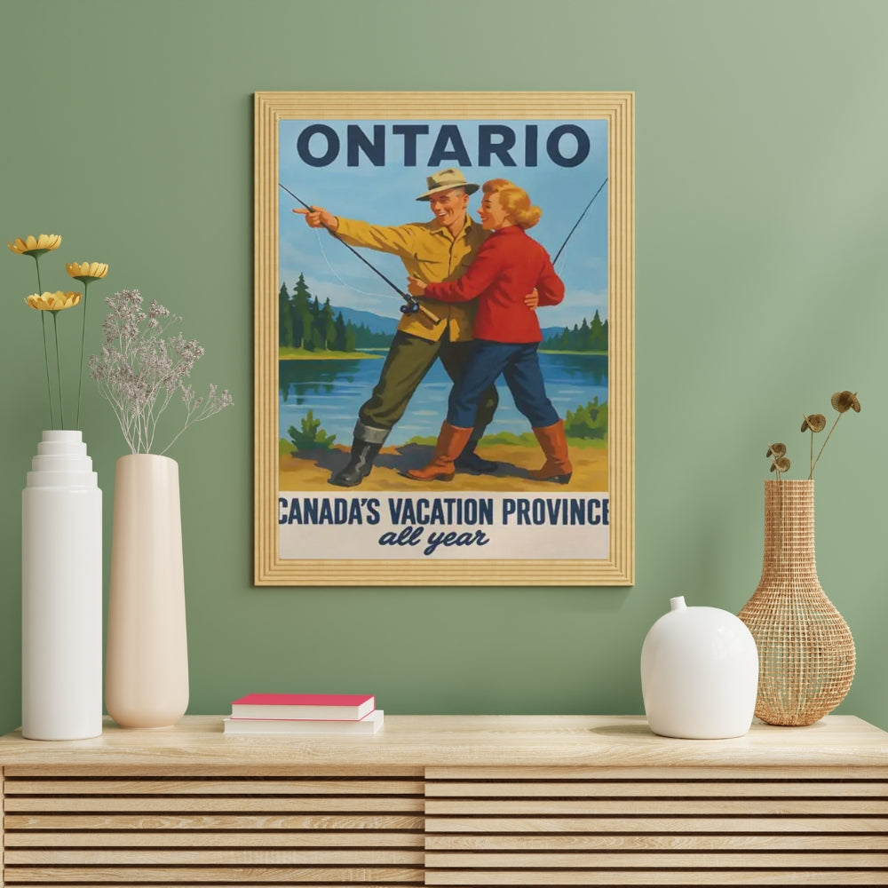 Vintage Ontario Tourism Ad | Canvas Art Print