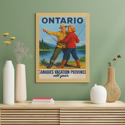 Vintage Ontario Tourism Ad | Canvas Art Print