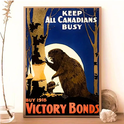 Vintage Canadian WWI Ad "Buy Victory Bonds" | Canvas Art Print
