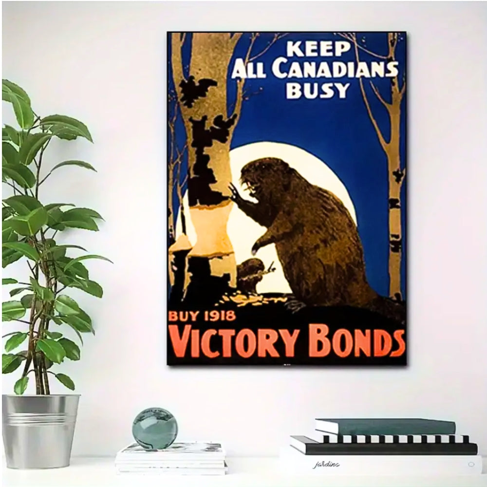 Vintage Canadian WWI Ad "Buy Victory Bonds" | Canvas Art Print