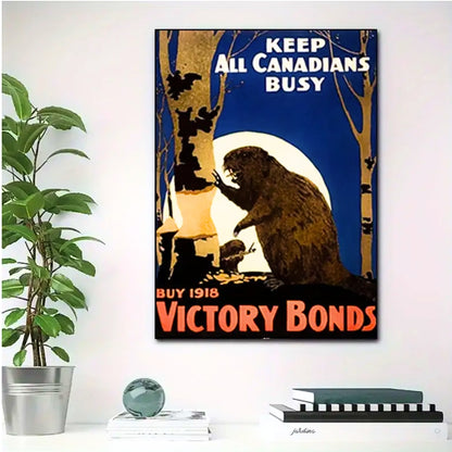 Vintage Canadian WWI Ad "Buy Victory Bonds" | Canvas Art Print