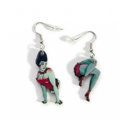 Vintage Zombie Girl Earrings