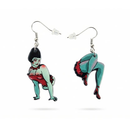 Vintage Zombie Girl Earrings